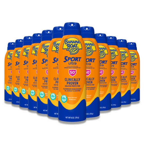 Banana Boat - Sport Sunscreen Spray, SPF 50+ - 6 Oz - 12 Pack | Banana Boat - Sunscreen Wholesale