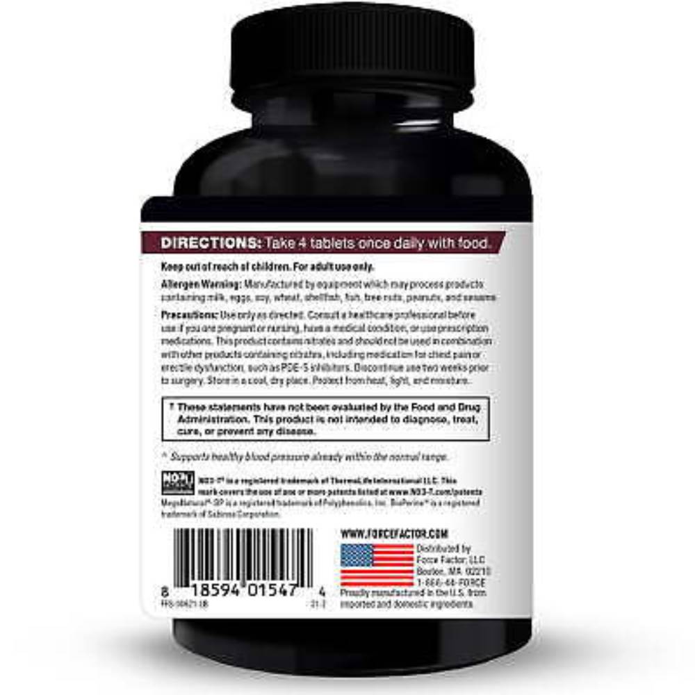 Force Factor -Total Beets Tablets - 120 Tablets - 24 Pack