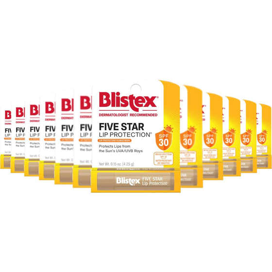 Blistex - Five Star Lip Protection SPF 30 - 0.15 Oz - 24 Pack | Blixtex - member5%