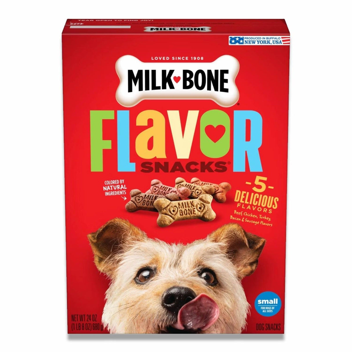 Milk-Bone - Flavor Snacks Dog Treats Small, Medium - 24 Oz -