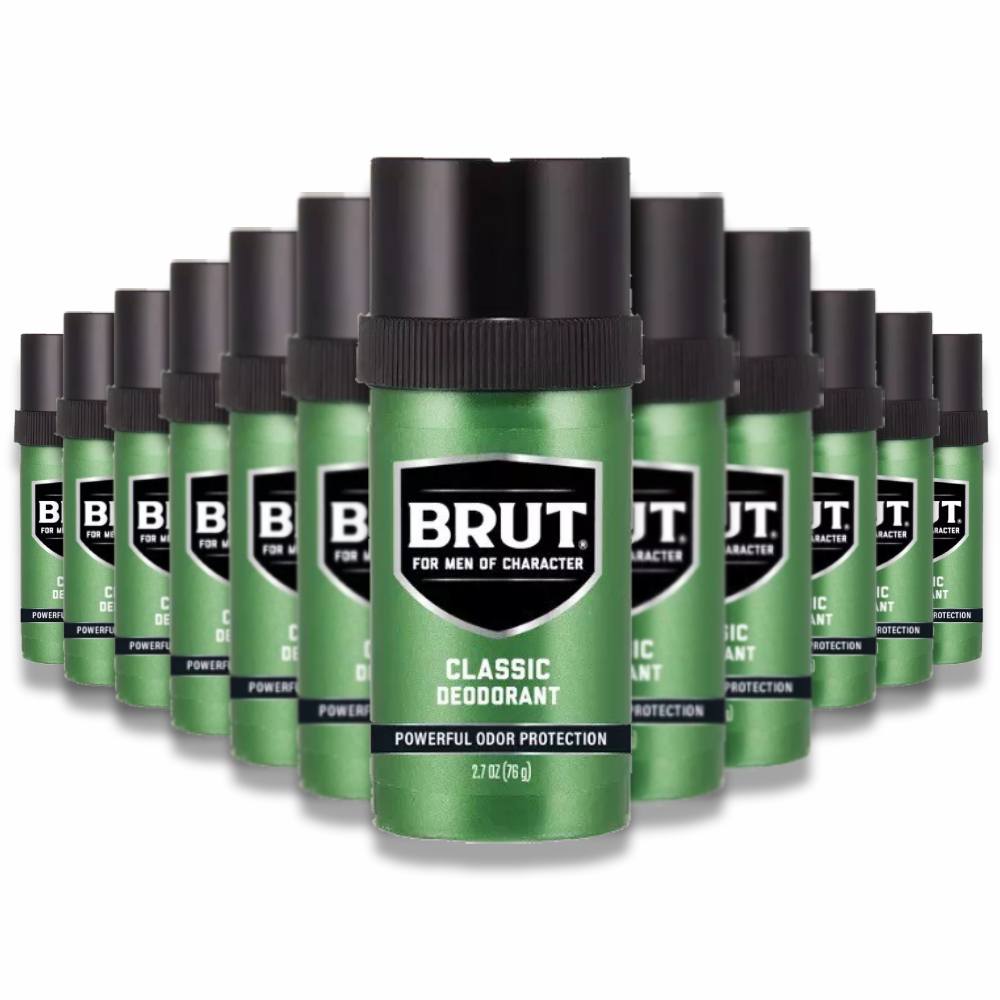 Brut - Deodorant Round Stick, Classic  2.7 Oz - 12 Pack