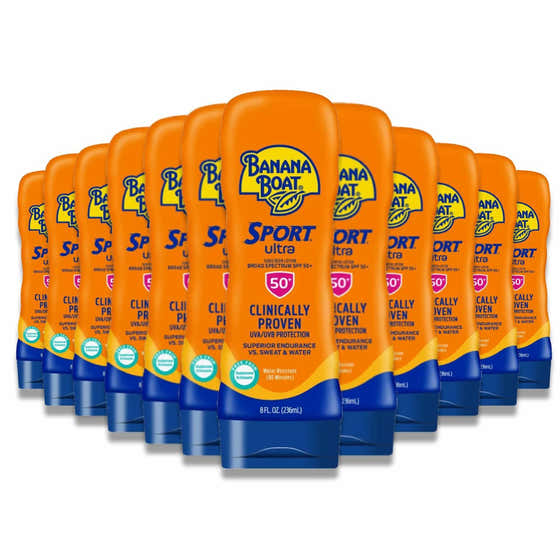 Banana Boat - Ultra Sport Sunscreen Lotion, SPF 50 Lotion - 8 fl oz - 12 Pack | Banana Boat - Sunscreen Wholesale