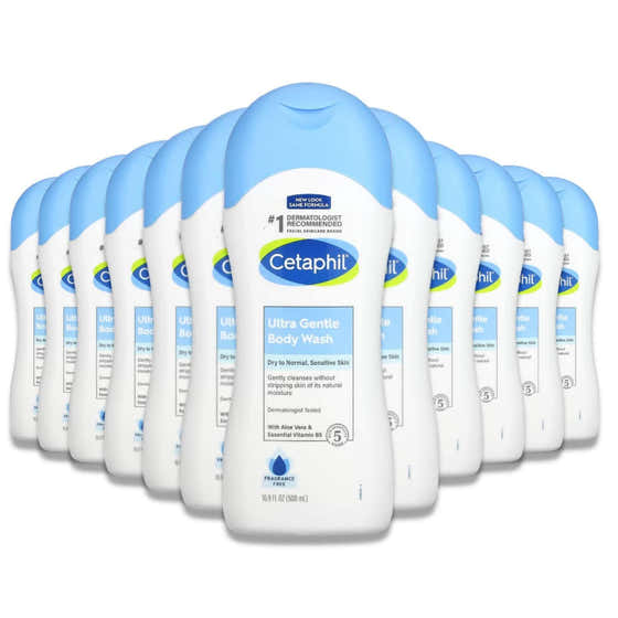 Cetaphil - Ultra Gentle Body Wash Fragrance Free  16.9 Oz - 12 Pack - Cetaphil Ultra Gentle Body Wash, Fragrance-Free - 16...