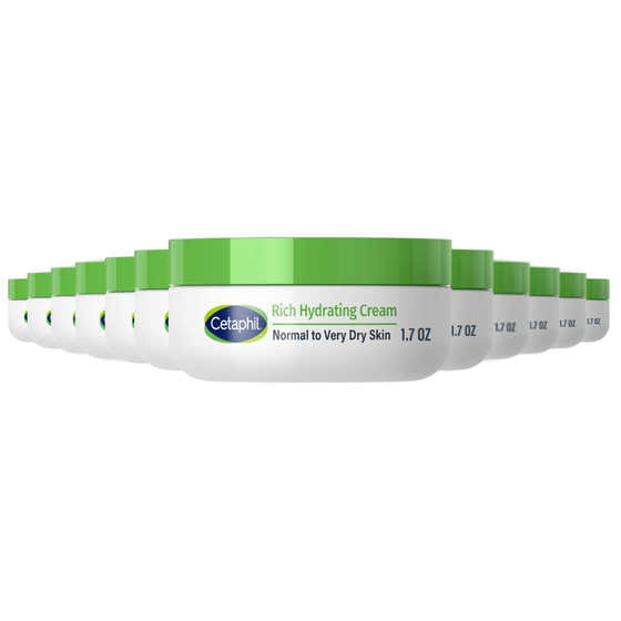 Cetaphil - Rich Hydrating Face Cream with Hyaluronic Acid - 1.7 Oz - 12 Pack | Cetaphil - Beauty Salons
