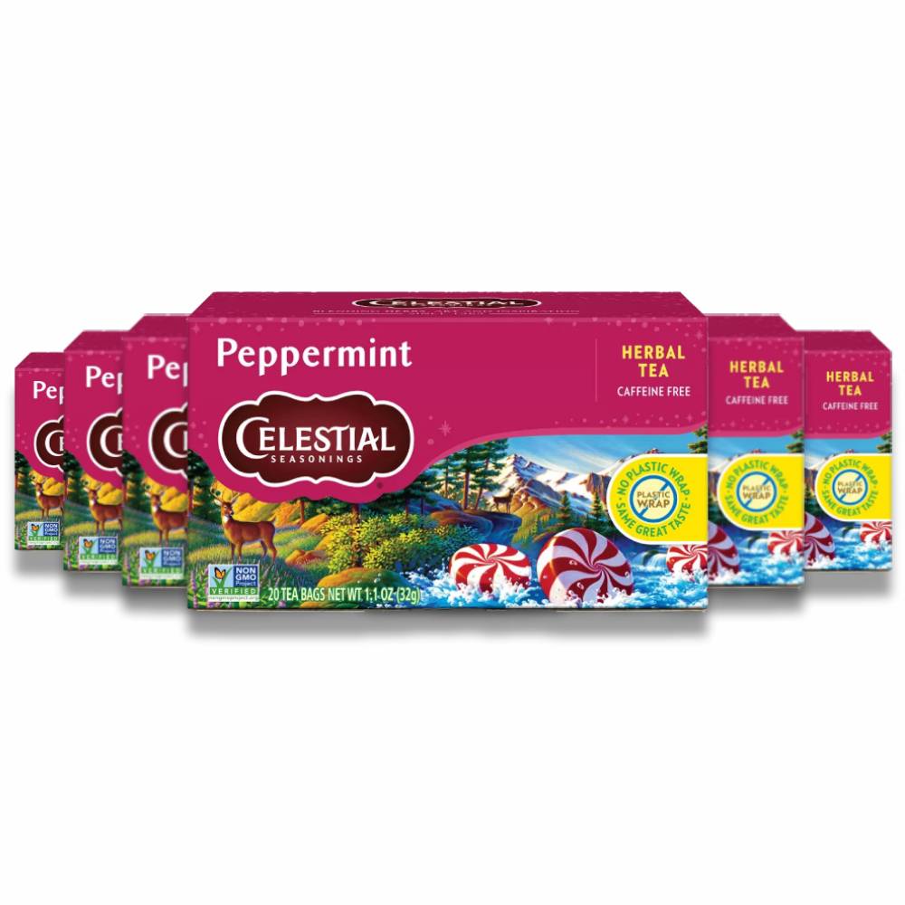 Celestial Seasonings - Peppermint Herbal Tea - 20 Ct - 6 Pack