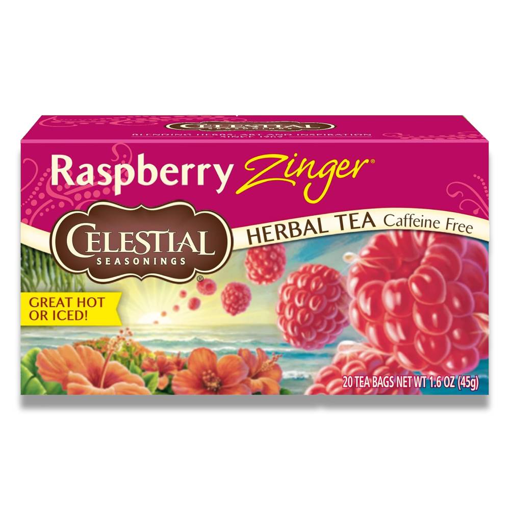 Celestial Seasonings - Raspberry Zinger Tea - 20 Ct - 6 Pack