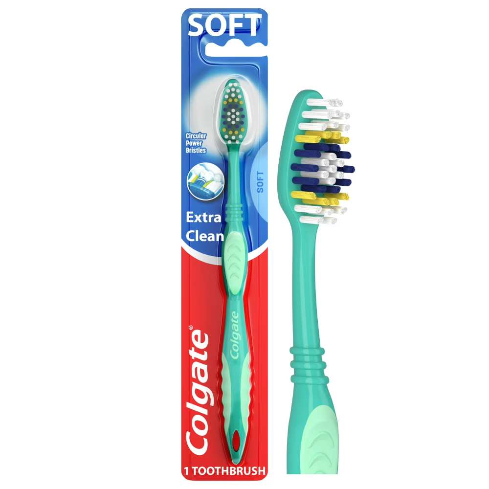 Colgate - Extra Clean Full Head Toothbrush, Variety Colors, Soft, 1 Ea - 12 Pack - OPEN BOX