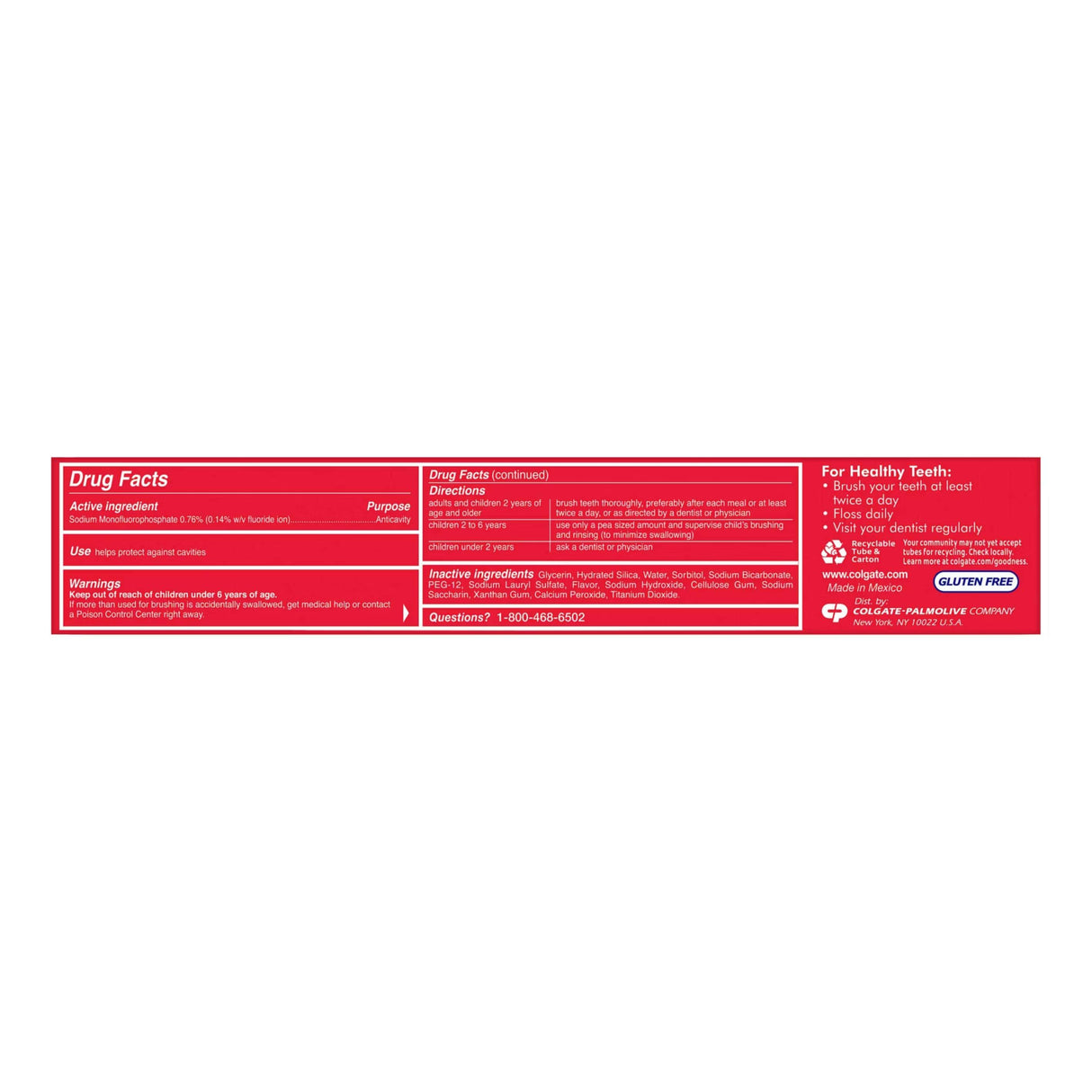 Colgate - Baking Soda & Peroxide Whitening 8oz ea -  5 Value Pack
