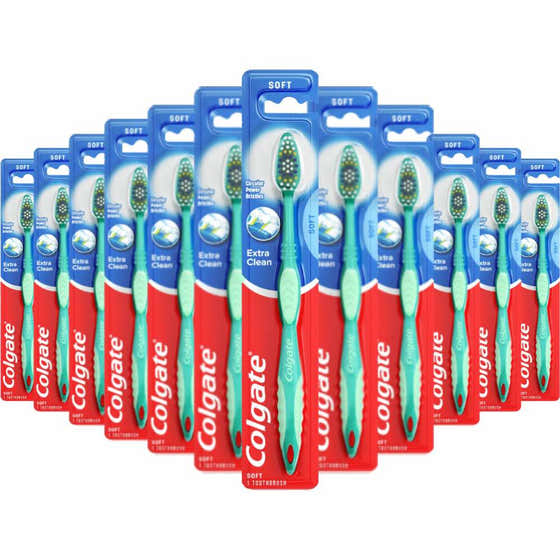 Colgate - Extra Clean Full Head Toothbrush, Variety Colors, Soft, 1 Ea - 72 Pack | Colgate - Oral Care Wholesale