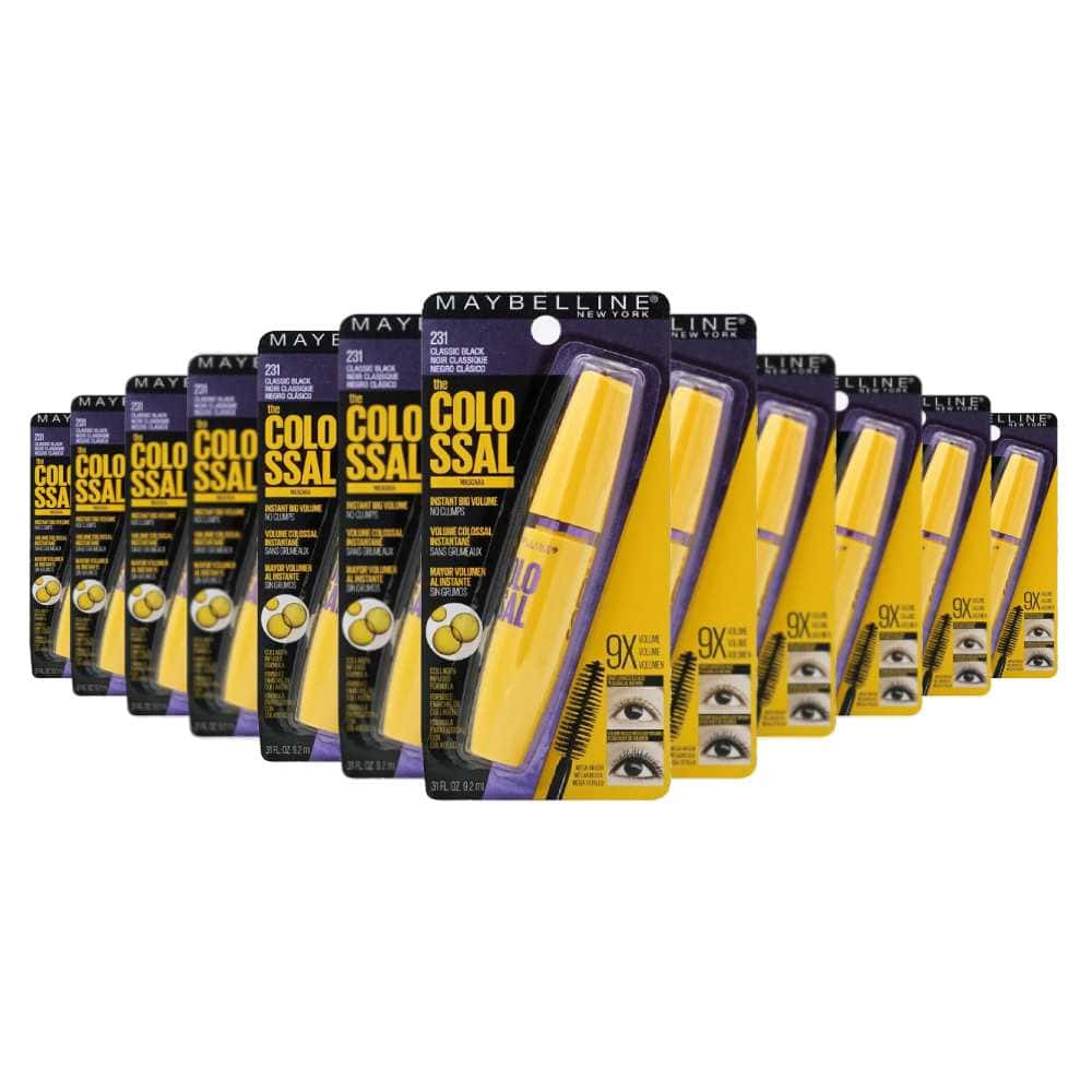 Maybelline - The Colossal Volum Express Mascara, # 231 Classic Black by for Women - 0.31 Oz - 12 Pack