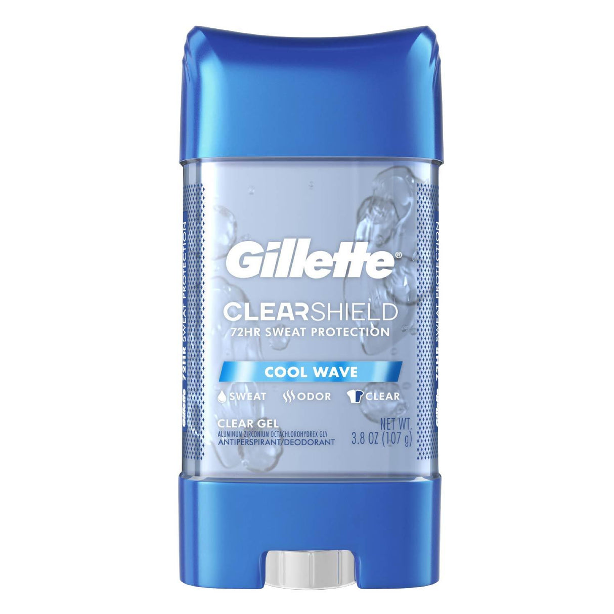 Gillette - Anti-perspirant & Deodorant Clear Gel, Cool Wave - 3.8 Oz - 5 Pack
