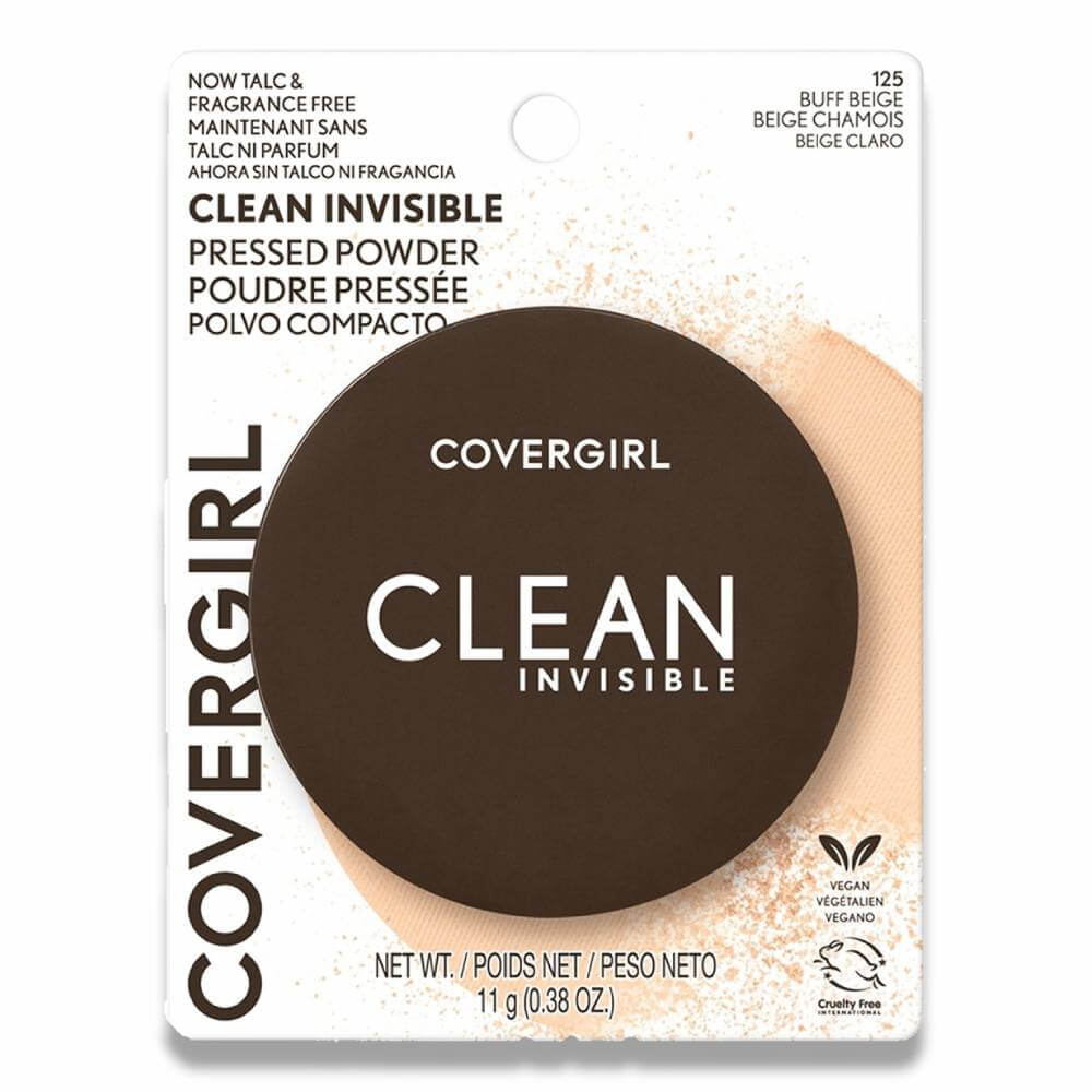 Covergirl Clean Pressed Powder 125 Compact Buff Beige 0.38 Oz 36 Pack Contarmarket