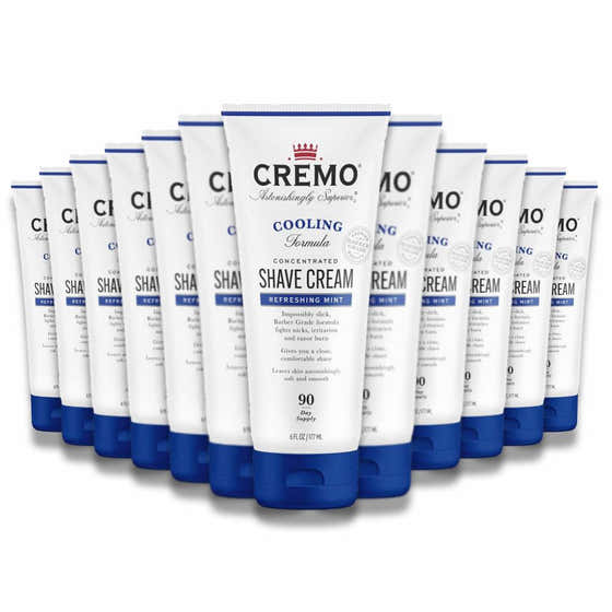 Cremo - Concentrated Mens Shave Cream 6 Fl Oz Cooling Formula Refreshing Mint Scent - 12 Pack | Cremo - member5%