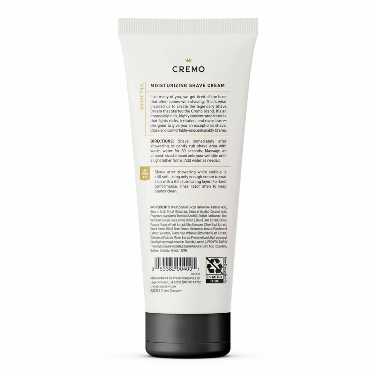 Cremo - Concentrated Mens Shave Cream 6 Fl Oz Classic Citrus Scent- 6 Oz - 48 Pack