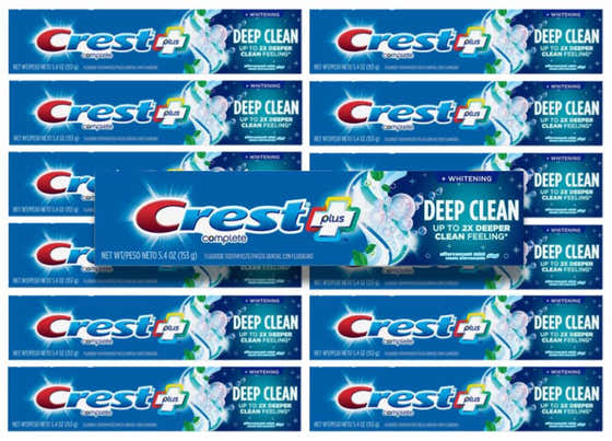 Crest Complete Plus Deep Clean Whitening Toothpaste – Effervescent Mint – 5.4 oz - 12 Pack | Crest - Crest