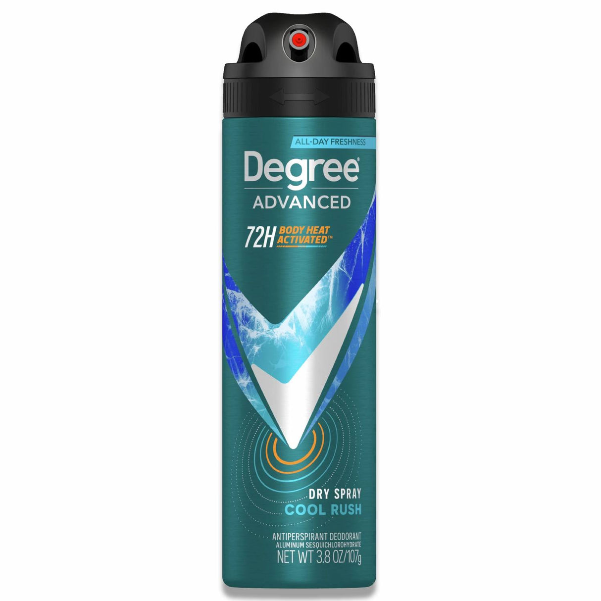 Degree Men Cool Rush MotionSense 72h Antiperspirant Deodorant Dry Spray, 3.8 Oz - 12 Pack