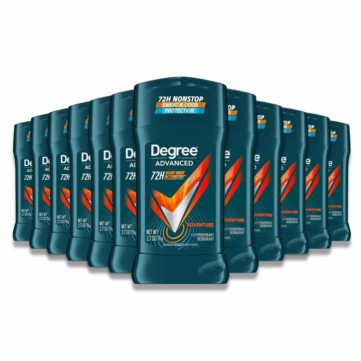Degree -  Antiperspirant Deodorant Stick, Advanced Protection, Men Adventure,  - 2.7 Oz - 12 Pack