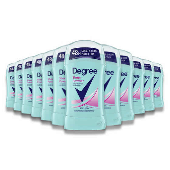 Degree Women Sheer Powder Deodorant Invisible Solid 1.6 Oz - 12 Pack | Degree - member5%