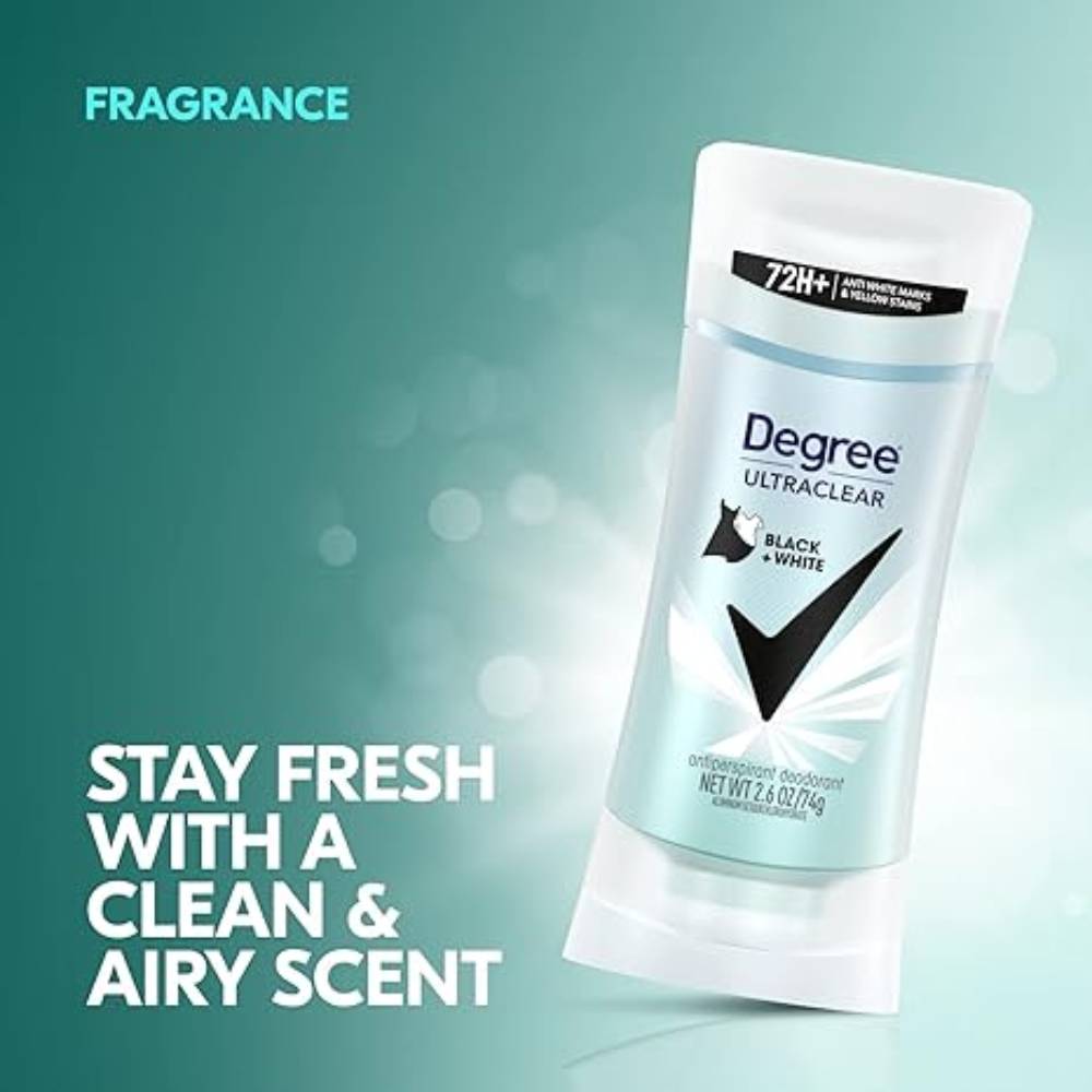 Degree Women Black+White UltraClear Antiperspirant Deodorant Stick, 2.6 oz - 12 pack