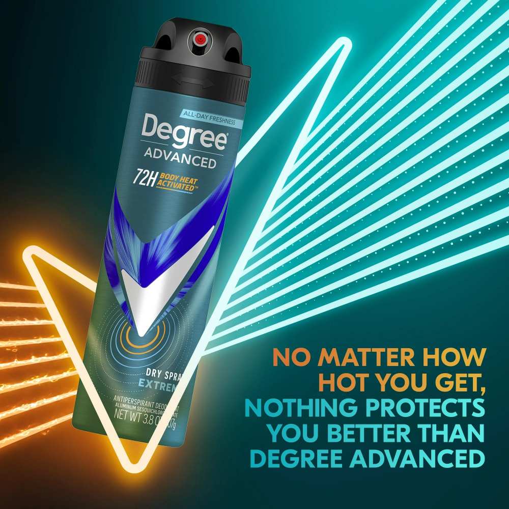 Degree Men Extreme MotionSense Dry Spray Antiperspirant Deodorant - 3.8 Oz - 12 Pack