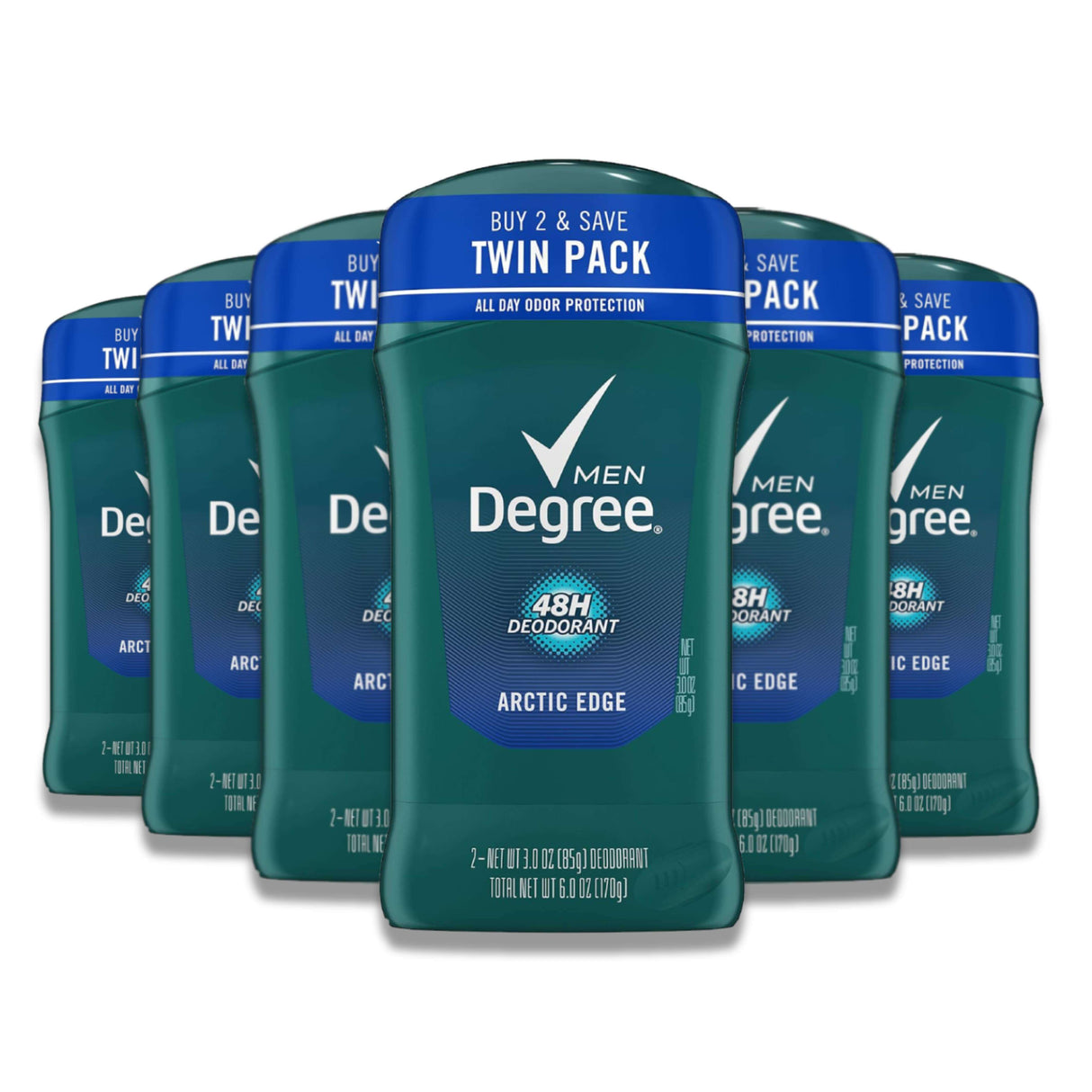 Degree Men Deodorant - Extra Fresh, Arctic Edge, 3 Oz - 6 Pack (Twin Pack) Contarmarket