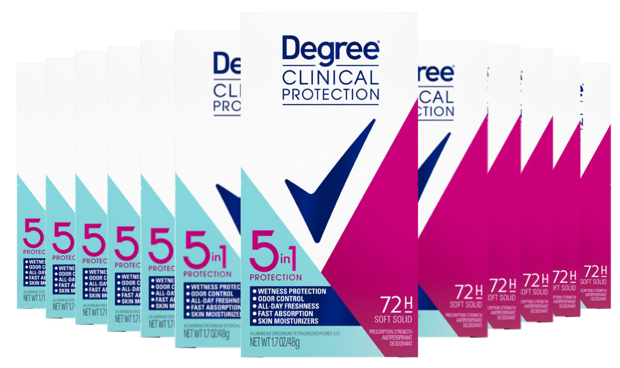 Degree Clinical Protection 5 in 1 Protection Deodorant - 1.7 oz - 120 Pack