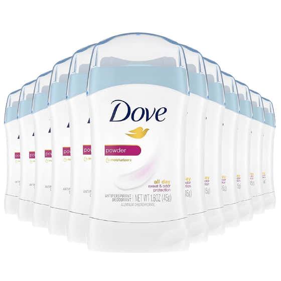 Dove Beauty Powder 24-Hour Invisible Solid Antiperspirant & Deodorant Stick 1.6 oz- 12 Pack | Dove - Dove