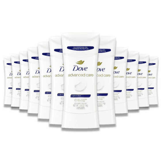 Dove - Advanced Care Antiperspirant Deodorant Stick for Women Original Clean - 2.6 Oz - 12 Pack | Dove - Dove