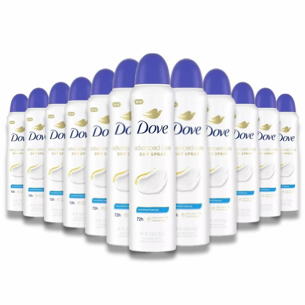 Dove Women's Advanced Care Dry Spray Antiperspirant - 3.8 Oz - 12 Pack Contarmarket