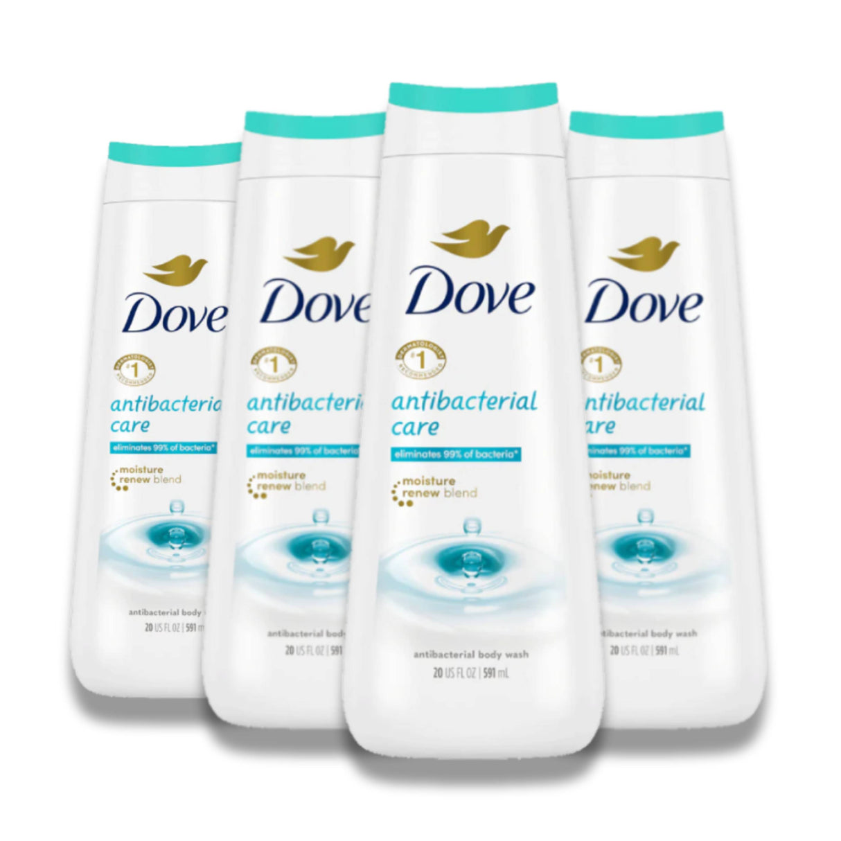 Dove - Antibacterial Care & Protect Body Wash - 20 Oz - 4 Pack