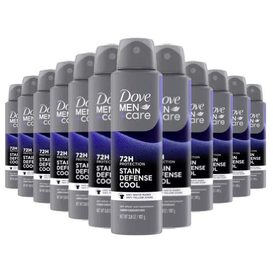 Dove -  Men+Care 72-Hour Stain Defense Dry Spray Antiperspirant  Deodorant Cool - 3.8 Oz - 12 Pack | Dove - Deodorant Whol...