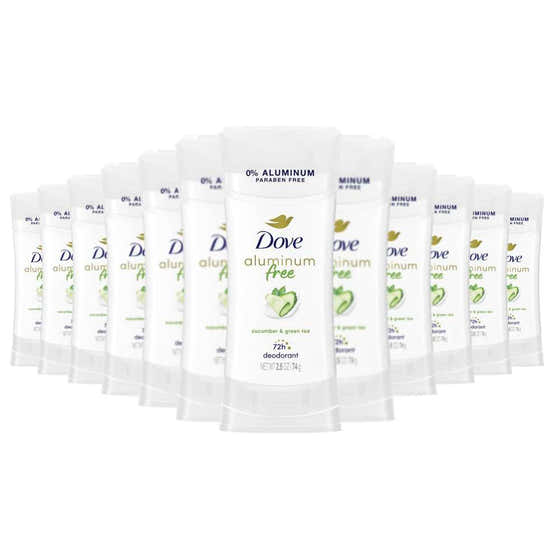 Dove - Beauty Cucumber & Green Tea Solid Deodorant Stick, Aluminum-Free - 2.6 Oz - 12 Pack | Dove - member5%