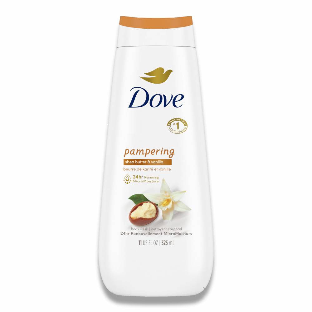 Dove - Shea Butter and Vanilla Body Wash, Pampering - 11 Oz - 6 Pack