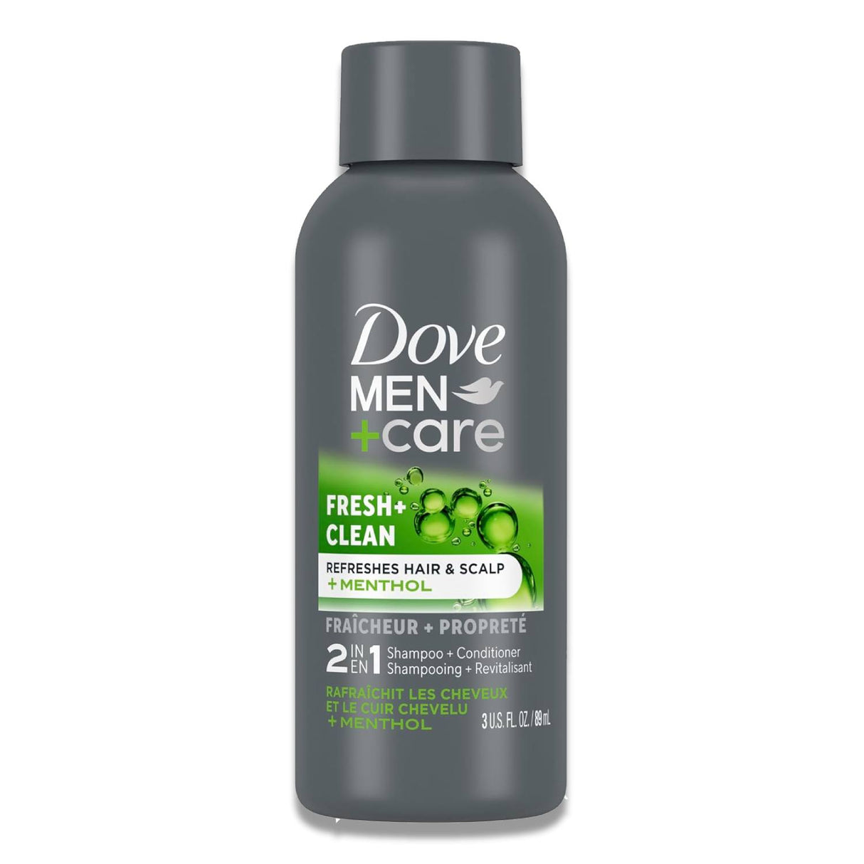 Dove Men Care - Fresh and Clean 2-in-1 Shampoo + Conditioner - 3 Oz - 12 Pack - Travel Size -