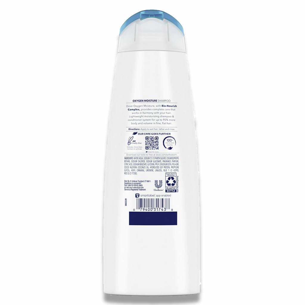 Dove - Oxygen Moisture Shampoo 12 oz - 6 Pack