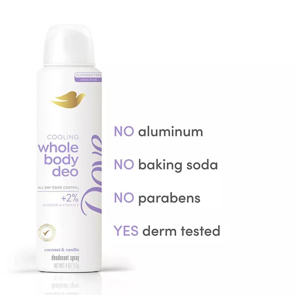 Dove - Whole Body Cooling Deodorant Spray - 4 Oz - 2 Pack