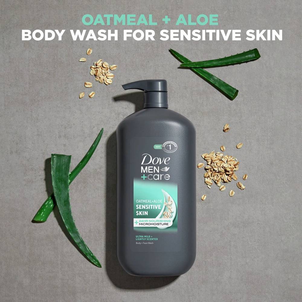 Dove - Men+Care Sensitive Skin Body & Face Wash - 30 Oz - 2 Pack