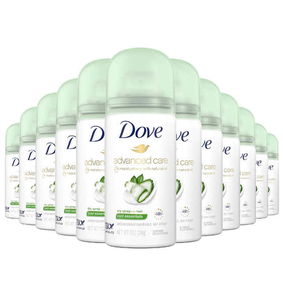 Dove Go Fresh Dry Spray Cool Essentials Antiperspirant 1 oz - 24 Pack - Travel Size | Dove - Dove