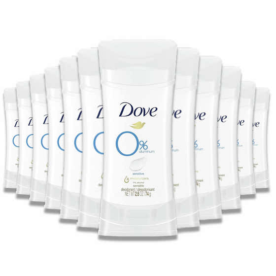 Dove - Deodorant for Women Sensitive, Odour Protection, Safe for Sensitive Skin, Aluminum Free - 2.6 Oz - 12 Pack - Dove-W...