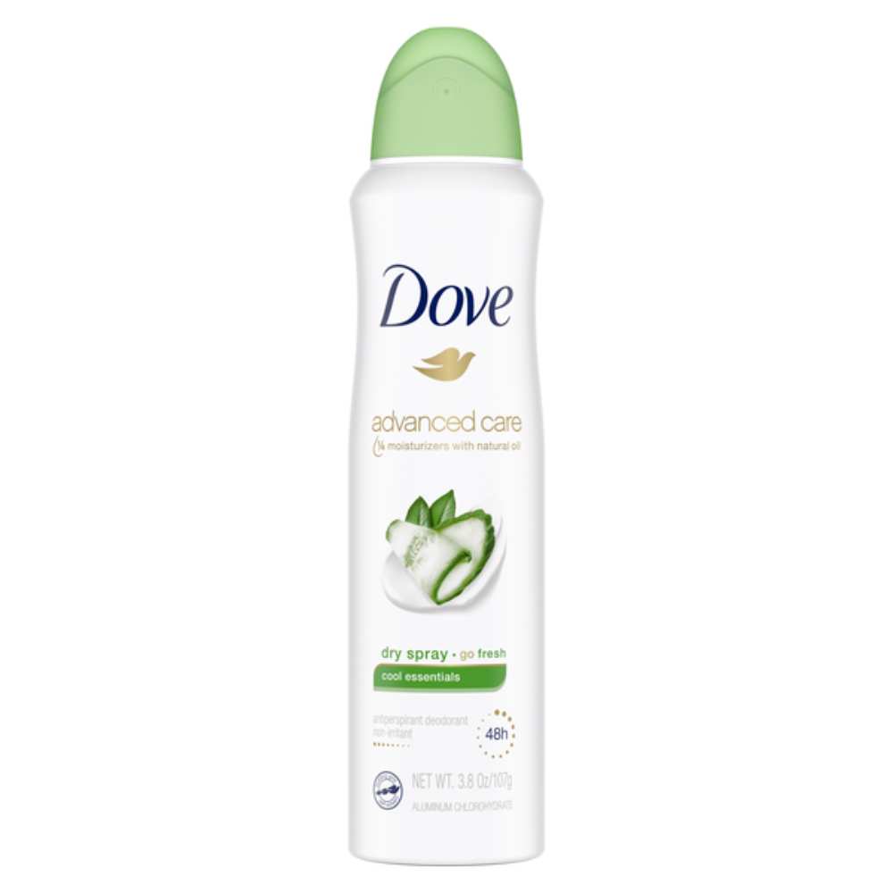 Dove - Advanced Care, 48h Dry Spray Antiperspirant Deodorant, Cool Essentials - 3.8 Oz - 12 Pack