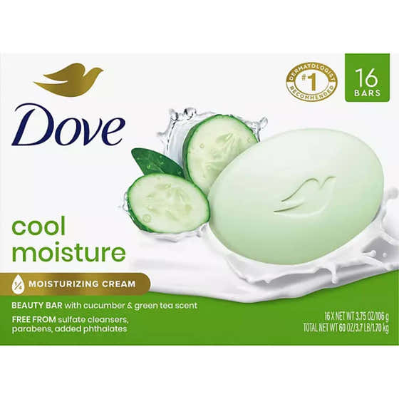 Dove - Go Fresh Beauty Bar, Cool Moisture - 3.75 Oz - 16 Ct | Dove - Health & Beauty Pack