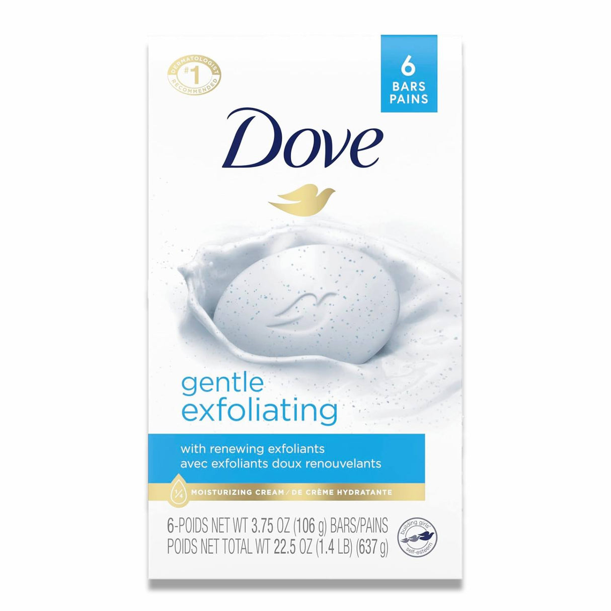 Dove - Bar Soap Gentle Exfoliating W/ Mild Cleanser 6 Pack Ea 3.75 oz - 12 Pack (72ct)