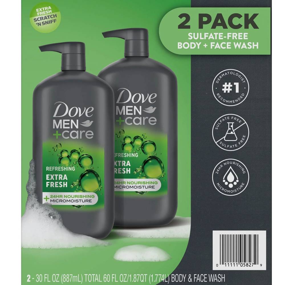 Dove Men+Care Extra Fresh Body Wash - 30 fl. Oz - 2 Pack