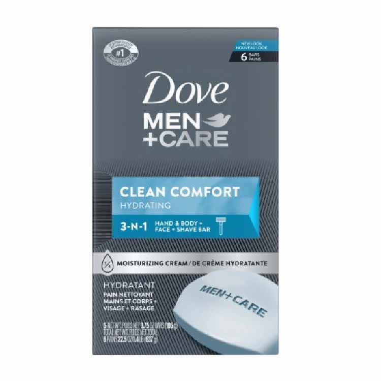 Dove - Bar Soap Men+Care Clean Comfort - 3.75 Oz - 6 Ct - 12 Pack (72ct)