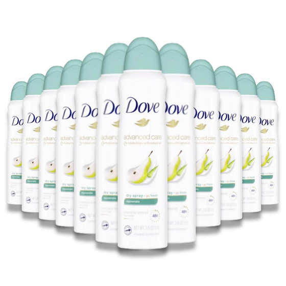 Dove - Advanced Care Dry Spray Antiperspirant Deodorant Rejuvenate 3.8 Oz - 12 Pack - Dove Rejuvenate Dry Spray Antiperspi...
