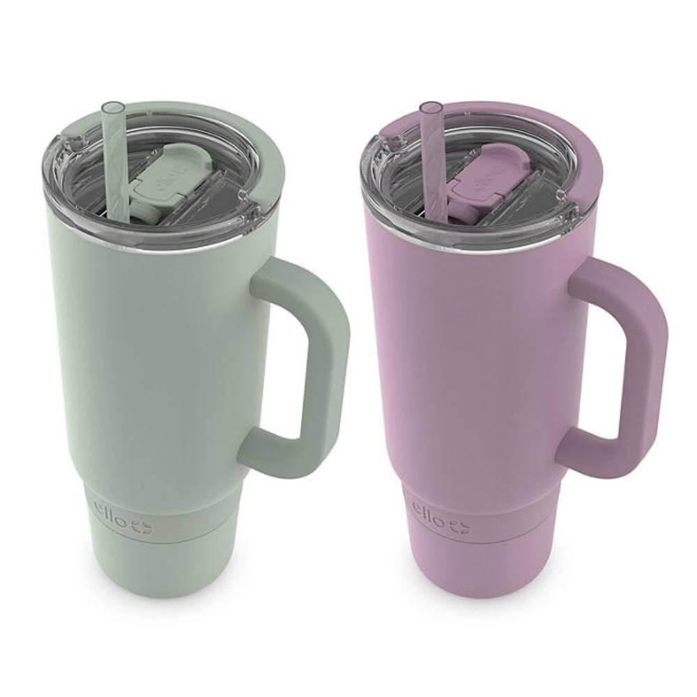Ello Port Stainless Steel Tumbler with Handle Assorted Colors 40 Oz 2 Pack Contarmarket