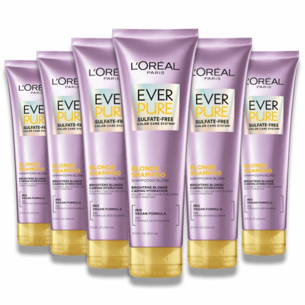 L'Oreal - Paris EverPure Sulfate Free Blonde Shampoo - 8.5 Oz - 6 Pack