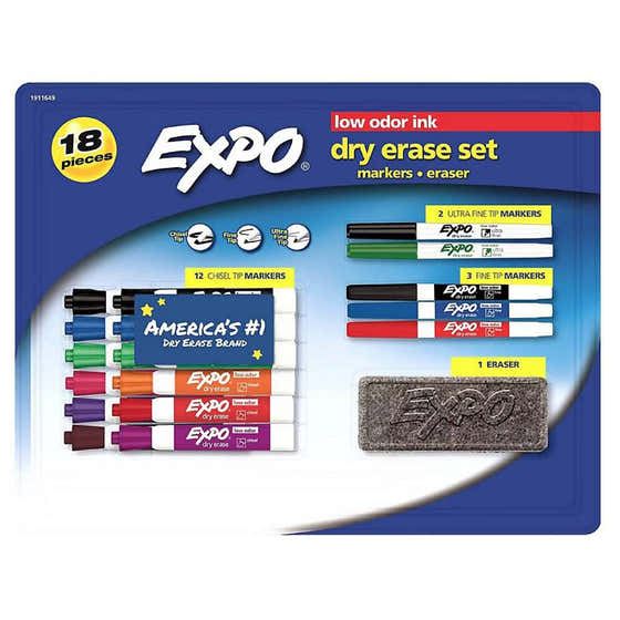 Expo - Dry Erase Set, 18 Pc | Expo - Office Supplies Pack