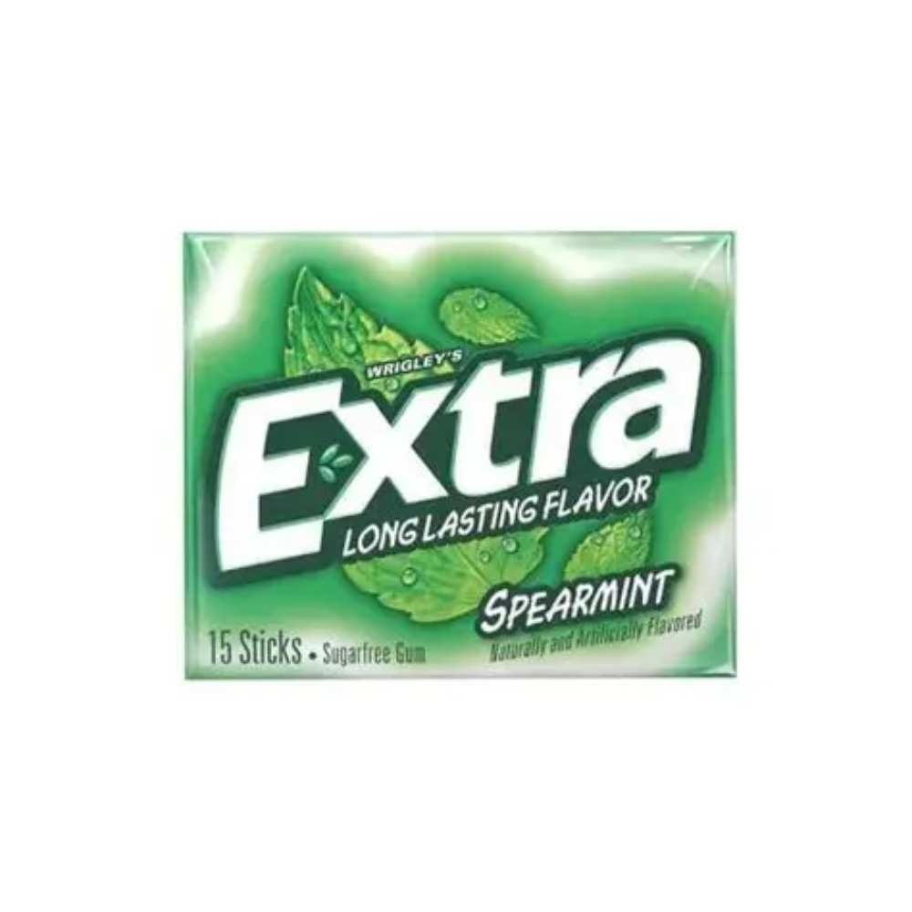 Extra - Sugar Free Gum, Spearmint - 10 Pack, (15 Sticks Each)
