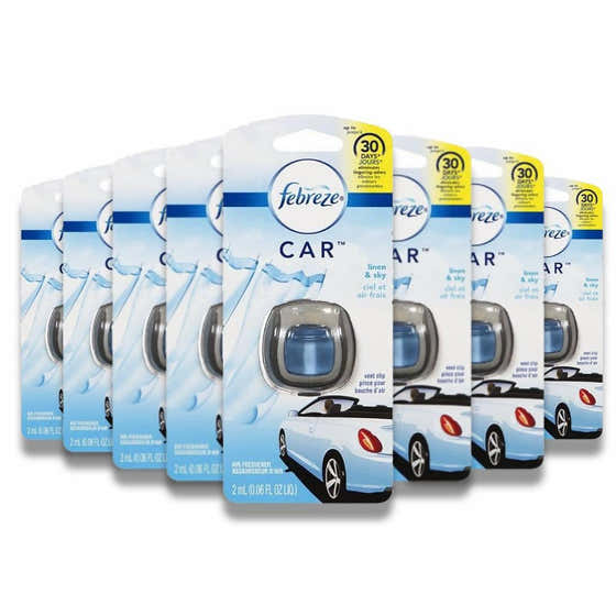 Febreze Car Freshener, Linen & Sky  8 Pack | febreze - Household - Wholesale